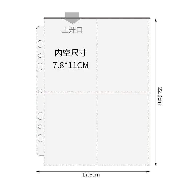 Big A5 Photocard Binder Magnetic D 3 Rings 4Grid Collect Book Kpop Photo Album PU Leather Photo Holder Korean 포카 바인더