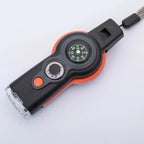 Emergency Survival Whistle 7 In 1 With LED Light Compass And Thermometer Outdoor Emergency Kit For Hiking Camping Compass Tool