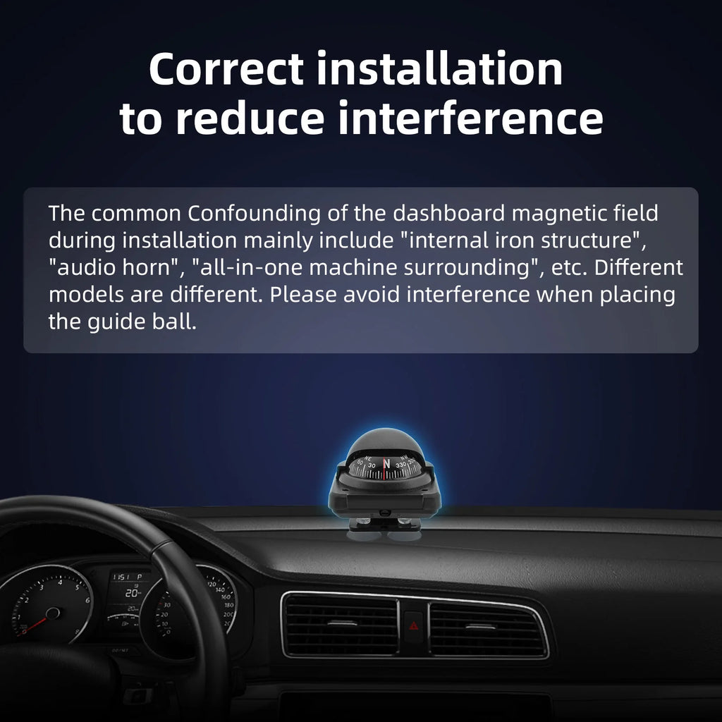 Multifunctional Compass Portable Compact Navigation Device Universal Outdoor High Precision Compass For Car Boat Moto Bicycle