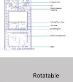 Multifunctional Geometric Function Ruler Set Mathematics Drawing Template Measuring Tool for Art Student School Office Supplies