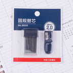 1 Set Mine Compas Pointer Sharpener Pencil Lead Stationery Compass Core With 2mm Manual Office Portable Storage