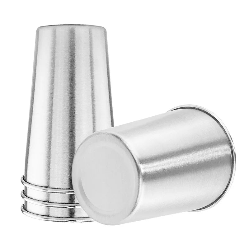200/300/400/500ml Stainless Steel Beer Cups Household Office Metal Water Drinks Coffee Tumbler Tea Milk Mugs Kitchen Drinkware