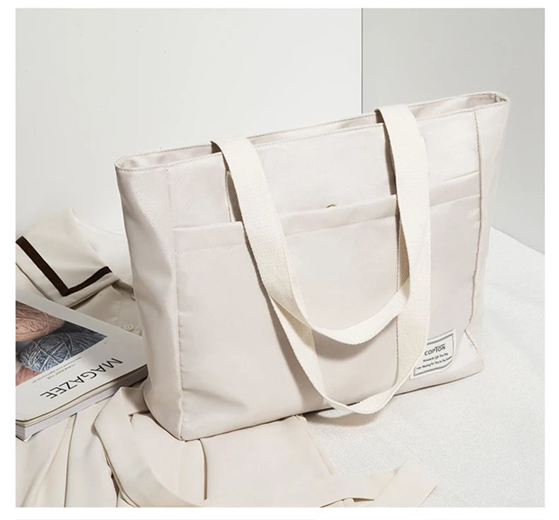 Shockproof Canvas Women Laptop Tote Bag 14 inch for Macbook Air Pro Huawei Dell ASUS Acer XiaoMi HP Notebook Handbags Briefcase