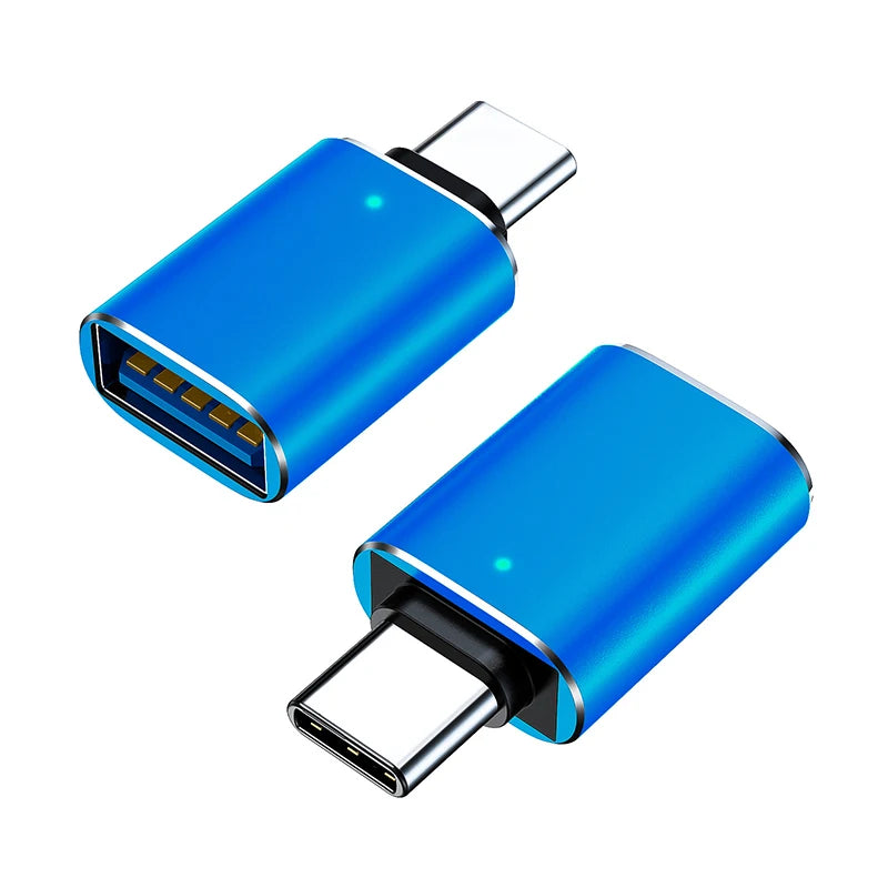 Type C To USB 3.0 Adapter Metal Charging Stable Data Transmission File Reading Light for Iphone Macbook Xiaomi Samsung Connector