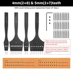 WUTA 3G Leather Punches Head Replaceable Pricking Iron Removable Diamond Olive Round Hole French Style Chisel DIY Craft Tools
