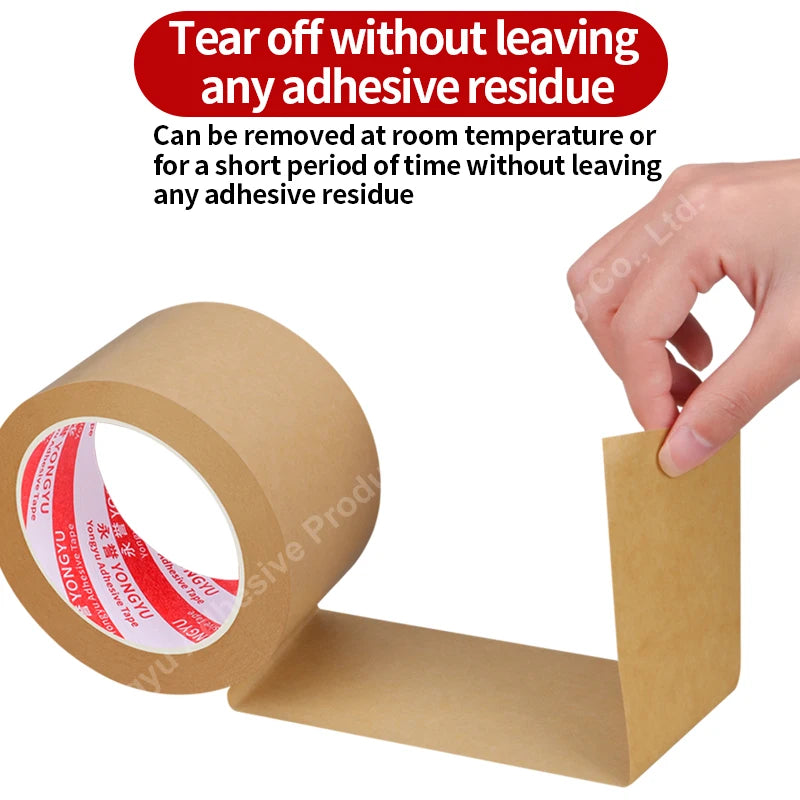 Water free kraft paper tape, environmentally friendly for writing, sealing tape, used for masking, sealing, and packaging