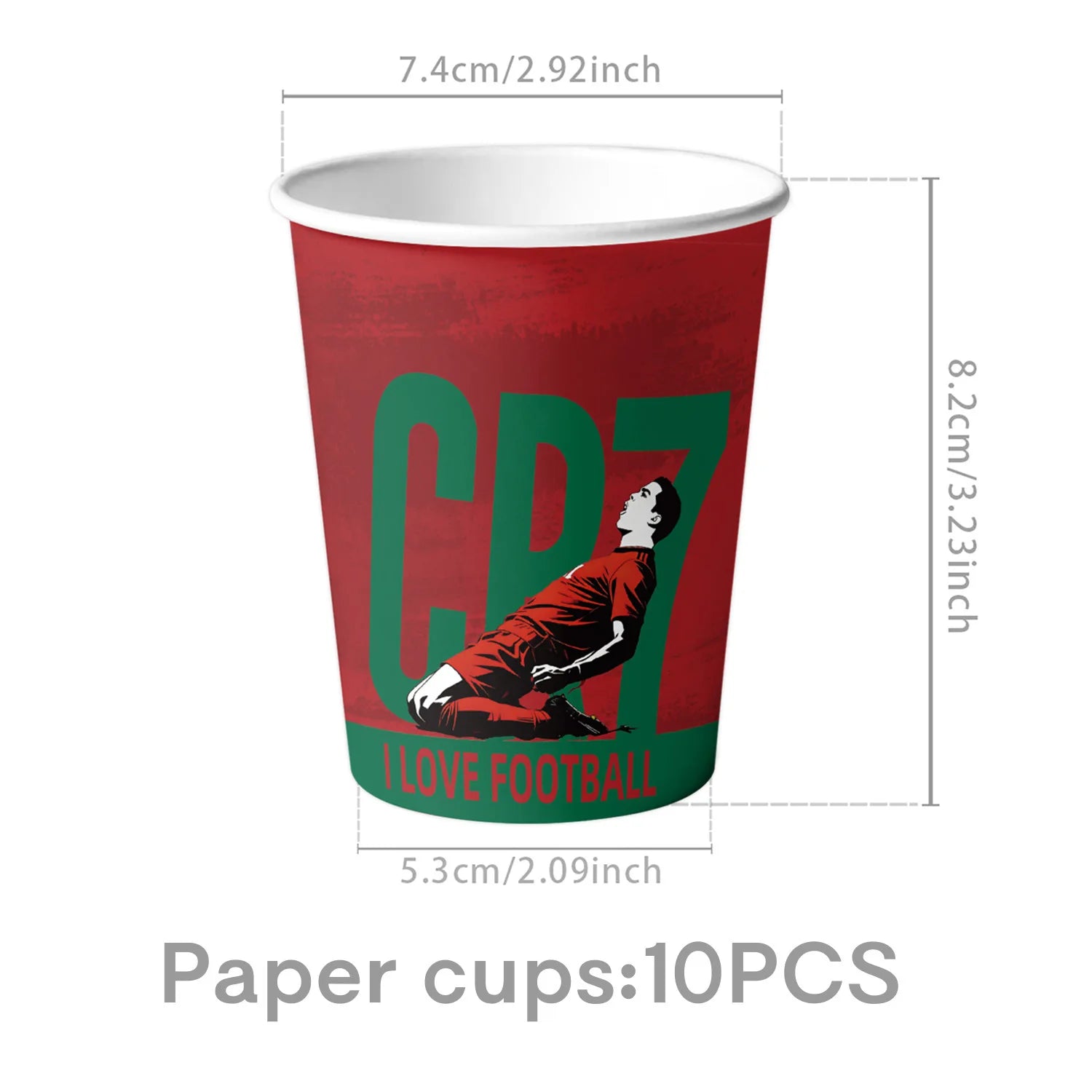 Football Player Theme Party Decoration Soccer Cr&7 Superstar Party Supplies Plate Cup Balloon Banner Paper Backdrop Party Gift