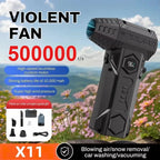 500000RPM Air Blower X11 Super Powerful Compressed Air Duster Electricity Consumption Display Air Vacuum Blower Jet Fan For Car
