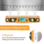 Digital Spirit Level Inclinometer Horizontal Scale Ruler Electronic LED Display Protractor Magnetic Base Measuring Tools