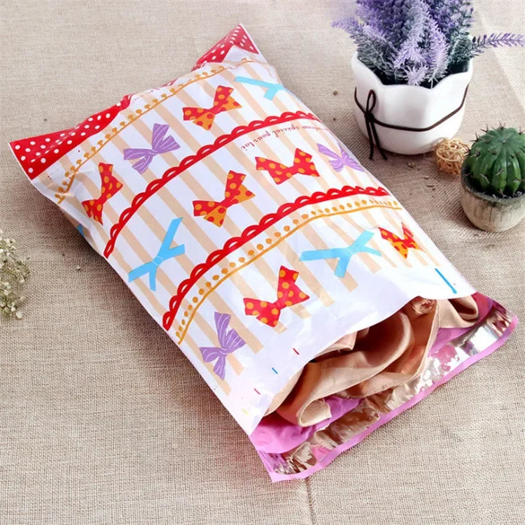 Poly Mailer Adhesive Envelope Courier Print Bag DIY Lady Panties Dress T-shirt Wedding Xmas Gift Box Packaging Pouches