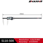 SHANHR 500/600mm Digital Vernier Calipers Electronic Caliper Steel Paquimetro Digital Measuring Tools Messschieber Caliper Gauge