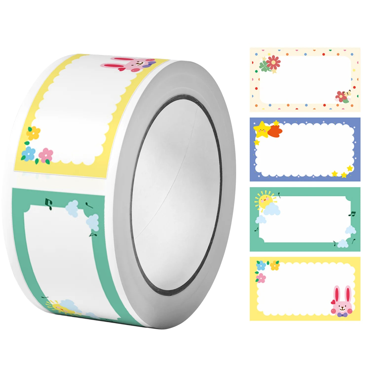 1Roll(120Pcs) Cartoon Name Tags Stickers 16 Designs Decals Kids Teacher Reward Labels School Supplies Various Gift Packaging