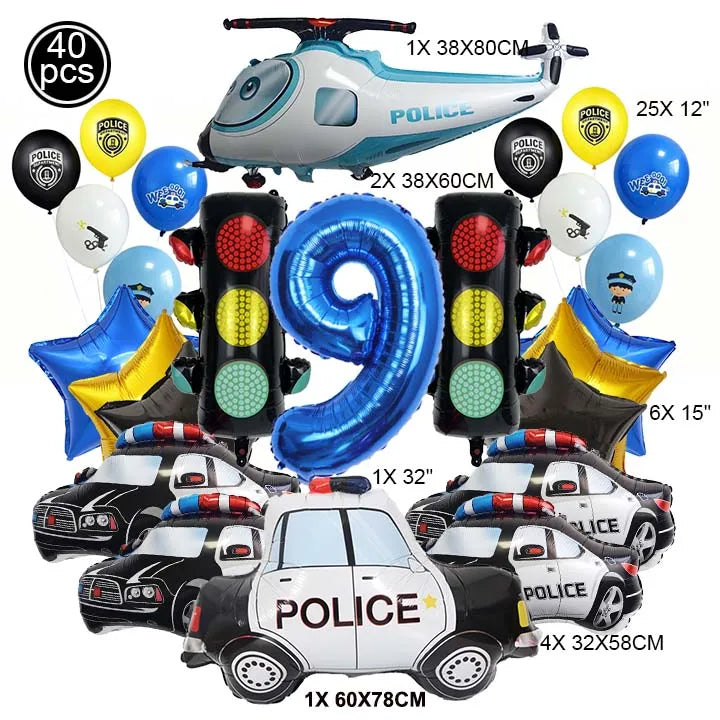 Police Party Plates Napkins Police Birthday Party Tableware Set Police Officer Car Party Decorations Favors Police Theme Party