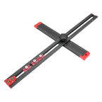 Aluminum Alloy T Square Hardware Jig 3 Sliderd Design Clear Markings Aluminium Alloy Body 60cm for Home Crafting Projects