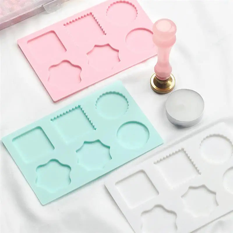 Wax Seal Stamp Silicone Mold Pad Multiple Sizes Sealing Wax Mould Mats Sealing Fix Shapes Envelope Invitation DIY Scrapbook Tool