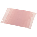 6 PCS Indexing Cards 6 PCS Binder Divider A5 6 Ring Index Page Tabs Pink Plastic Binder Index Dividers Home