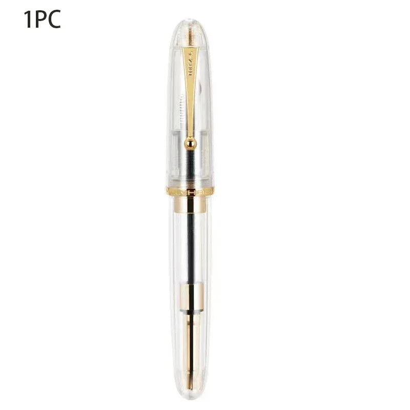 Jinhao 9019 Fountain Pen Transparent Color EF/F/M Nib Ink Student School Stationery Business Office Supplies Pens for Writing