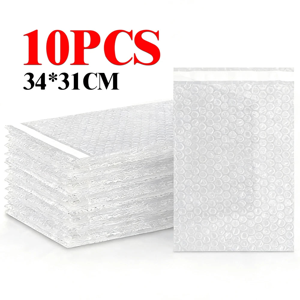 10-30Pcs Transparent Plastic Bubble Envelopes Bag Waterproof Adhesive Self Seal Packing Bag Mailers Shipping Envelope Storage