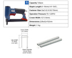 21 Gauge Pneumatic Upholstery Stapler 12.8mm Width Crown Air Stapler Gun for Furniture Woodworking and DIY Projects Nailing Gun