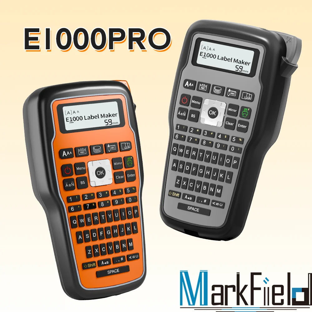 E1000 PRO Portable Label Printer 203dpi Compatible for Brother TZe231 HSE231 FX231 6-12mm Label Maker Machine Industrial Labeler