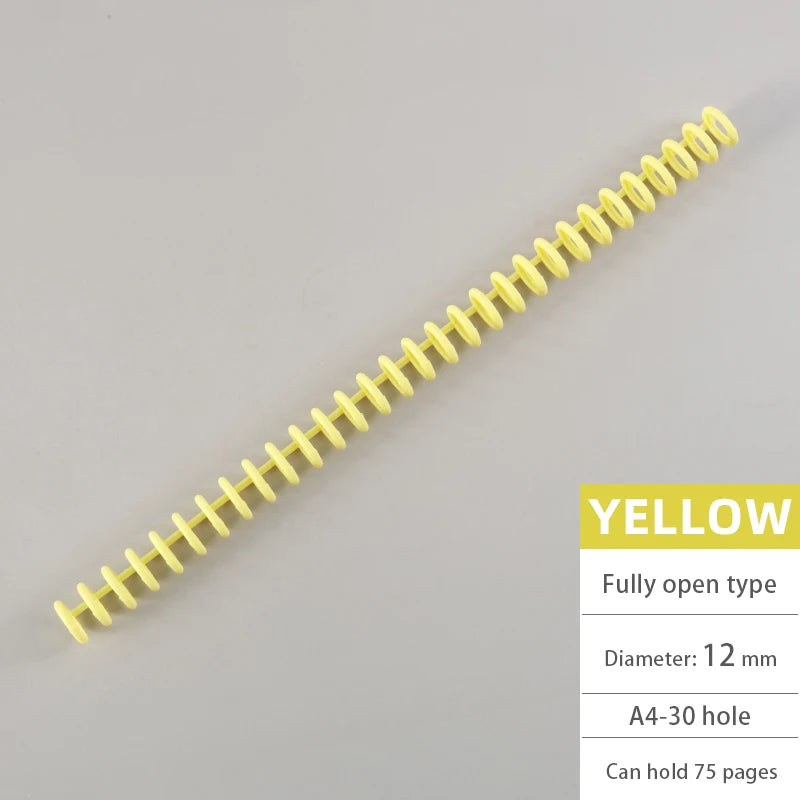 10Pcs A4/B5 Soft Plastic Loop Wire Binding Rings for Loose-Leaf Notebooks Spiral Coil Binding Strips Fastener Rings
