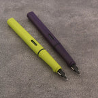 1pc Matte Purple Fountain Pen Plastic EF/F Nib Frosted Fluorescence Green Stationery School Office Supplies Ink Pens