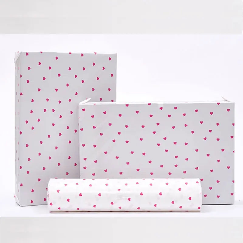 50Pcs New Pink Courier Bags Bow Heart Pattern Poly Frosted Self-Seal Shoe Bag PE Delivery Envelope Mailer Mailing Bags Organizer
