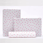 50Pcs New Pink Courier Bags Bow Heart Pattern Poly Frosted Self-Seal Shoe Bag PE Delivery Envelope Mailer Mailing Bags Organizer