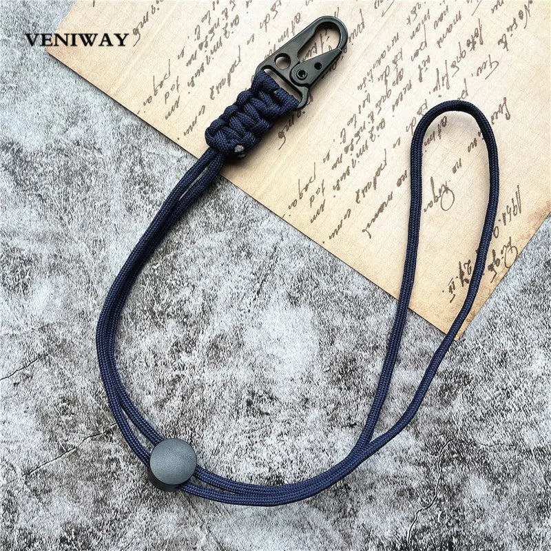 Lanyard Heavy Metal Keyring Adjustable Keychain Handmade Credential Holder Mobile Phone Hanging Neck Strap Anti-lost Key Chain