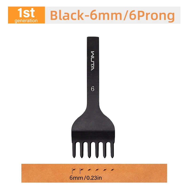 WUTA 1pc 3/4/5/6mm Leather Chisel Tool Diamond Pricking Iron Basic Hole Punch Stitching Leather Craft Tools