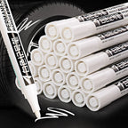 5pcs White Marker Paint Pens Waterproof Rubber Permanent Marker Pen Car Tyre Tread Environmental Tire Painting DIY Graffiti Pens