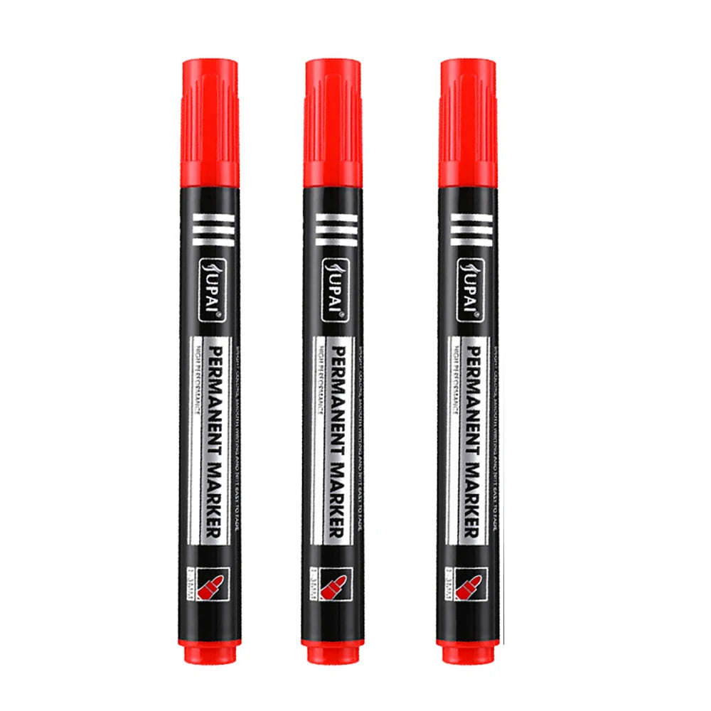 3 Pcs/Colors Permanent Marker Pens – Quick-Drying & Eraser-Resistant | For Note-Taking & Marking | Office Stationery.