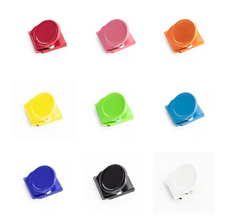 1pcs Mini Magnet Clamp Multi Color Magnetic Paper Clip for Fridge File Index Photo Memo Office School A7127