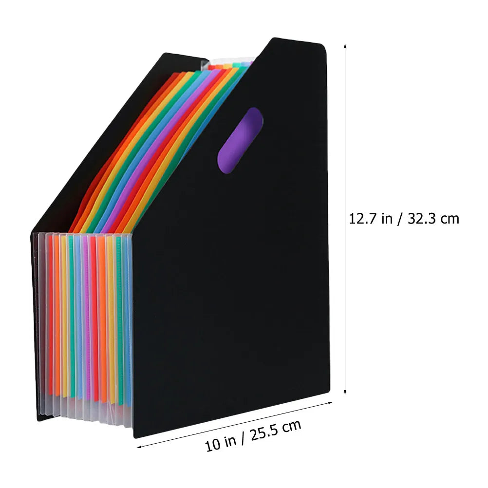 Expandable Accordion File Folder Large Capacity Standing Document Organizer Plastic Receipt Bills Folder Desktop File Organizer