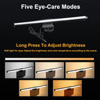 Monitor Light Bar LED Computer Screen Hanging Lights RGB Atmosphere Table Lamp for Work Study Read Gaming Stepless Dimmable