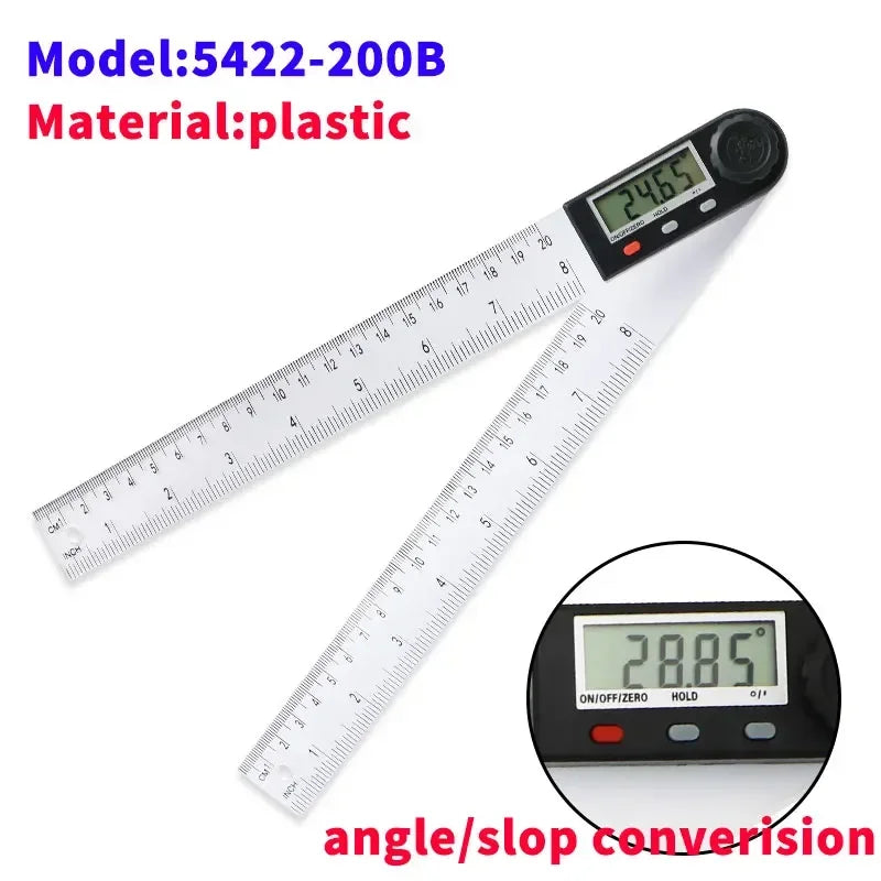 SHANHR 200mm/300 mm Digital Meter Angle Inclinometer Angle Digital Ruler Electron Goniometer Protractor Angle Finder