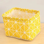 1pc Cotton Linen Fabric Waterproof Desktop Sundries Basket Storage Box Cosmetic Toy Organizer Underwear Socks Clothes Storagebag