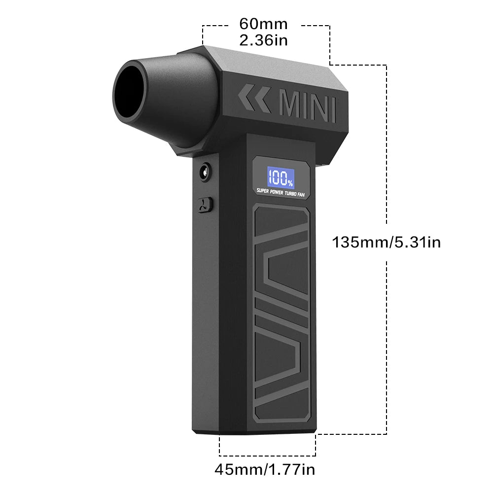 990000RPM X3T Air Blower 4 Gear Adjustable BrushlessTurbo Blower With Led Light Battery Display Cordless Compressed Air Duster