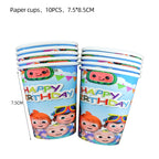 Cartoon Family Theme Birthday Party Decoration Disposable Set Tableware Plate Napkins Tablecloth For Kid Shower Supplies Puzzle