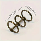 Durable Metal Binder with 3 Rings for Notebooks, Photo Albums, and DIY Projects