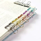 10Pcs Mini Paper Clip Black Sliver Binder Clips Page Holder Office Study Binder Clips Photo Clamp Office School Desk Organizer