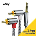 Essager 90 ° Angle RCA Audio Stereo Cable Jack 3.5mm to 2RCA Cable Splitter Male Adapter For Amplifiers Audio Home Theater Wire