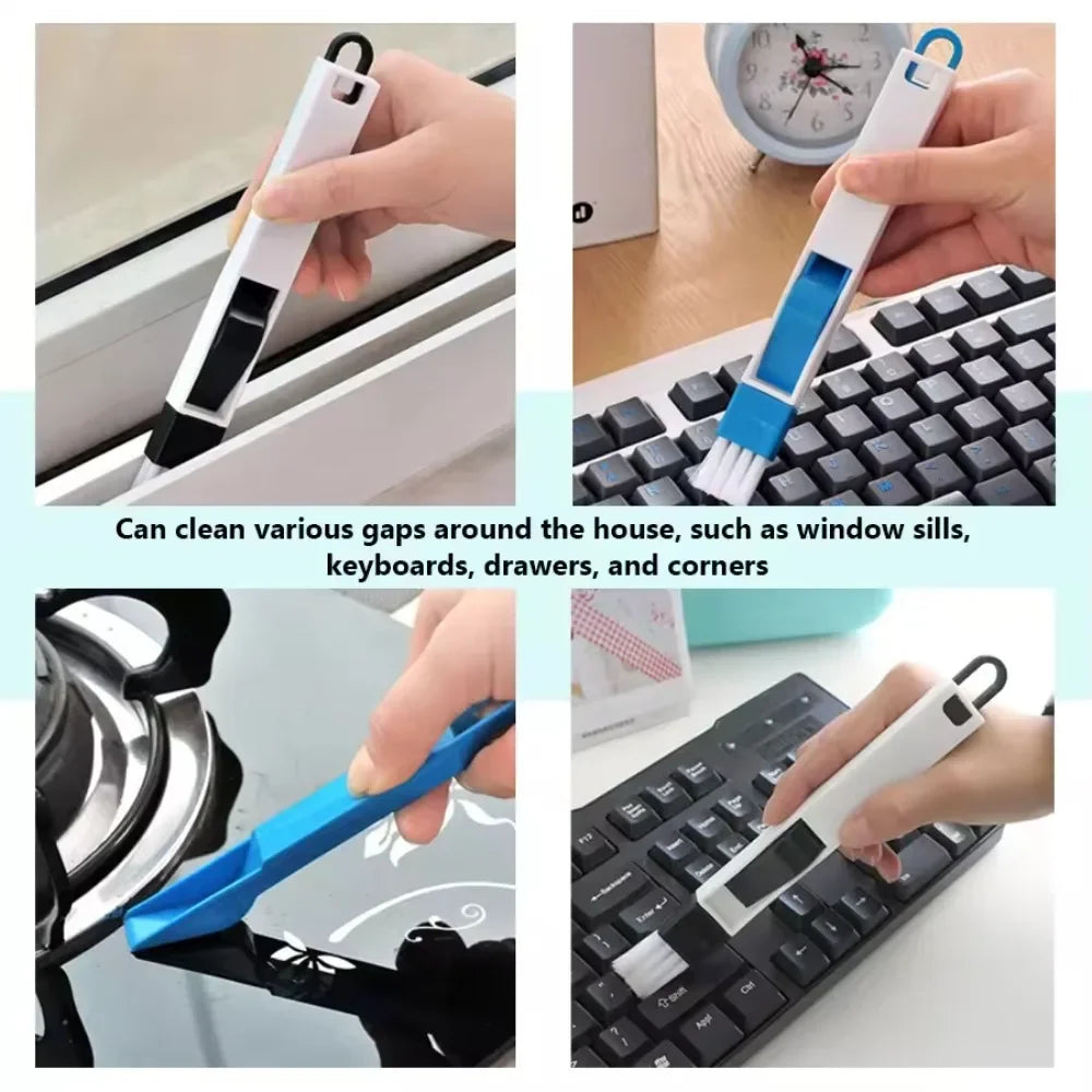 1PCS Portable Cleaning Brush Multifunctional Door and Window Keyboard Groove Cleaner Dust Shovel Window Rail Cleaning Tool