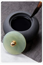 Small Natural Stone Inkstone Jade Mini Ink Stone Chinese Style Calligraphy Practice Inkstone Vintage Practical Ink Cartridge