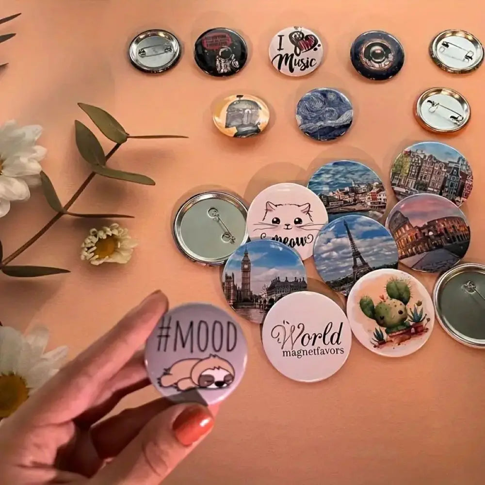 Custom Personalized Tinplate Pins With Text And Picture Printing As Metal Lapel Badge For Custom Brooches For Friends Wholesale