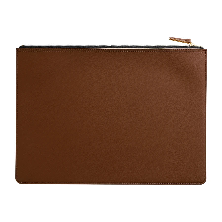 A4 Leather Zipper Bag in Multiple Colors Business Briefcase PU Document Bag for Professional Use
