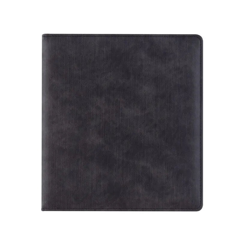 A5 Denim-Style D-Ring 3-Ring Binder – Expandable 80-100 Pages, PU Leather Photo/Card Organizer with Multi-Pocket PP Inserts