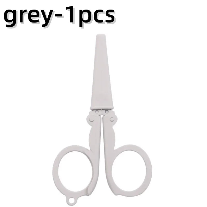 Cute Foldable Scissors Mini Morandi Paper Cutter Knife Portable Envelopes Opener DIY Handmade Art Tools School Office Supplies
