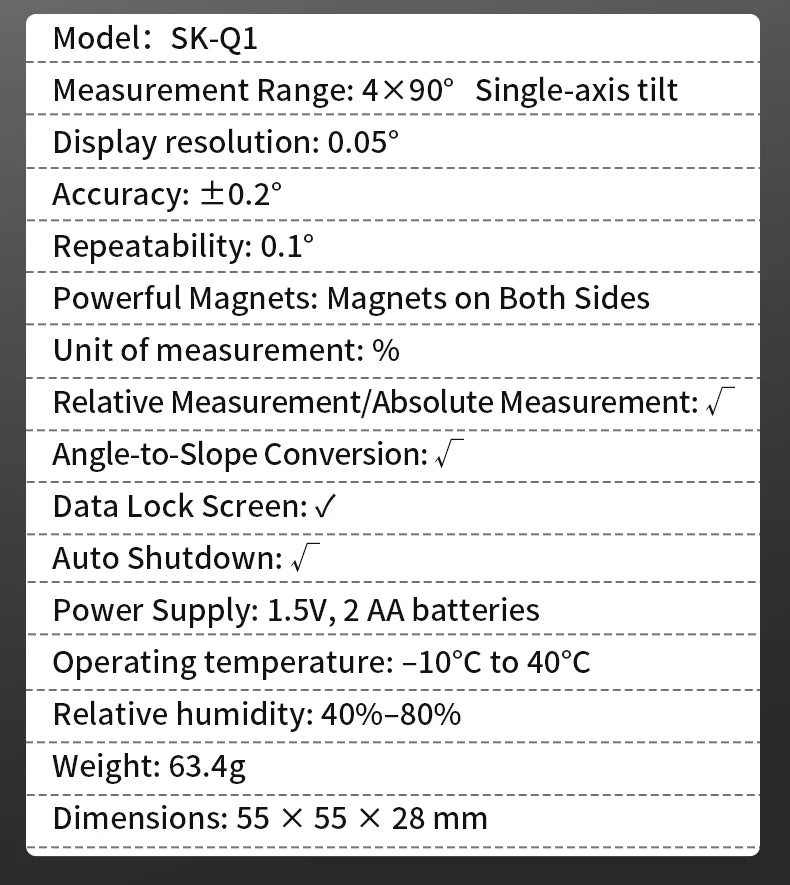snakol Angle Protractor 360 Degree Mini Electronic Digital Protractor Inclinometer Angle Finder Gauge Measurement Box