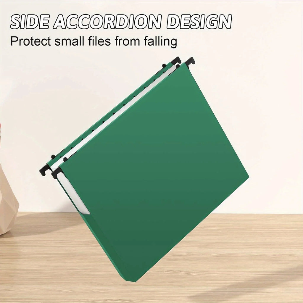 6 Pcs Plastic Oversized Hanging Folders Letter Size, Reinforced Hanging Folders, Expandable Design on Both Sides
